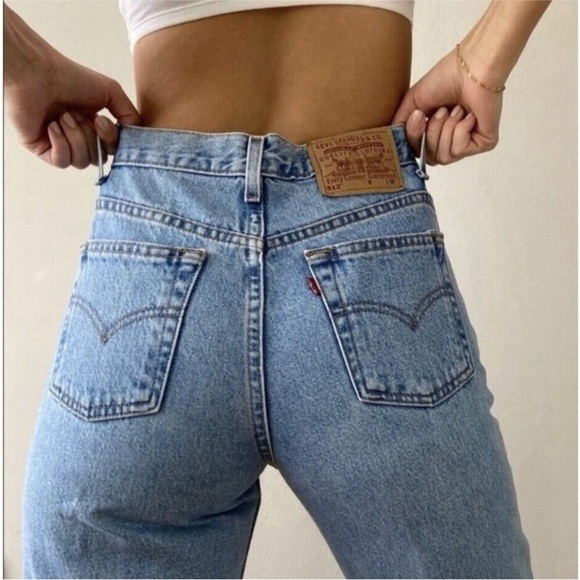 LEVI’S vintage 90's Levi's 512 Slim Tapered Leg Jeans high waisted size 25 - Picture 8 of 12
